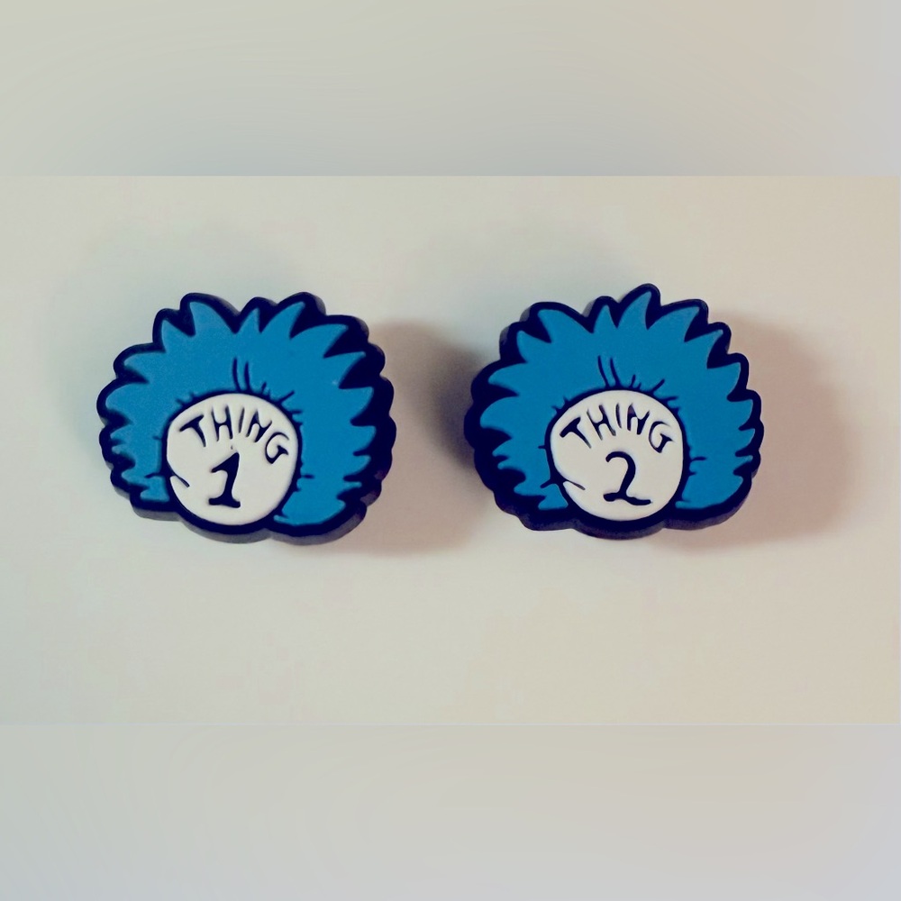 Thing 1 and 2 Croc Charm Jibbit Shoe Charm Disney Croc Charms